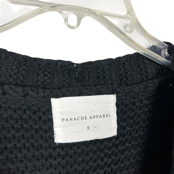 Anthropologie x Panache Ski Black Puff Sleeve Open Front Cardigan S - Picture 5 of 7
